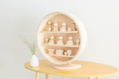 ～円形台座五人雛飾り～