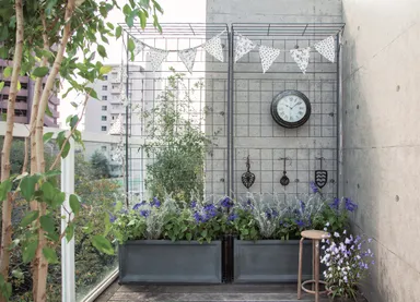 プランター付きワイドトレリス　使用イメージ