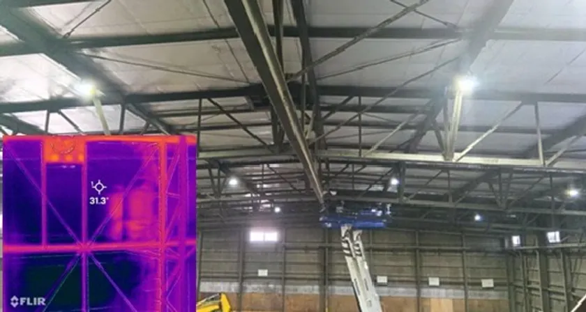 施工後:31.3℃を記録(遮熱シートあり)