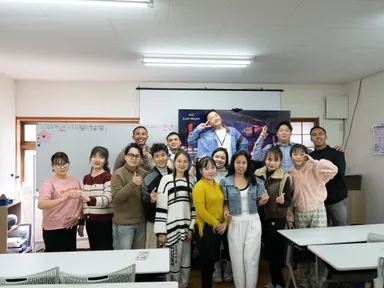 実習生たちとの写真