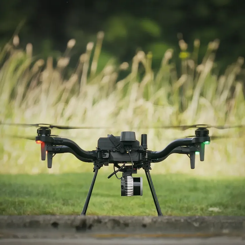 ASTRO Maxに搭載されたFlux O1。NDAA準拠を示すOuster製センサーが特徴的