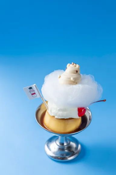 「食堂の湯けむり皿プリン」580円