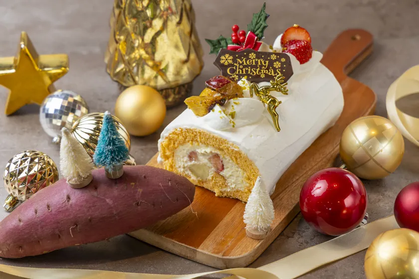 芋とわの苺とお芋のロールケーキ