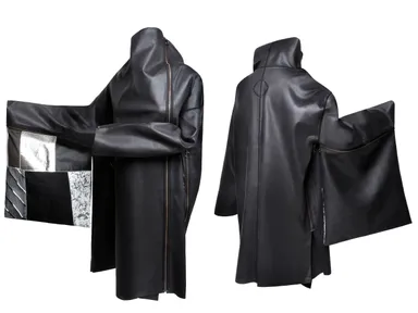 コートストール(ウルトラスエード(R))＋キモノ袖になるクッションカバー(背面)