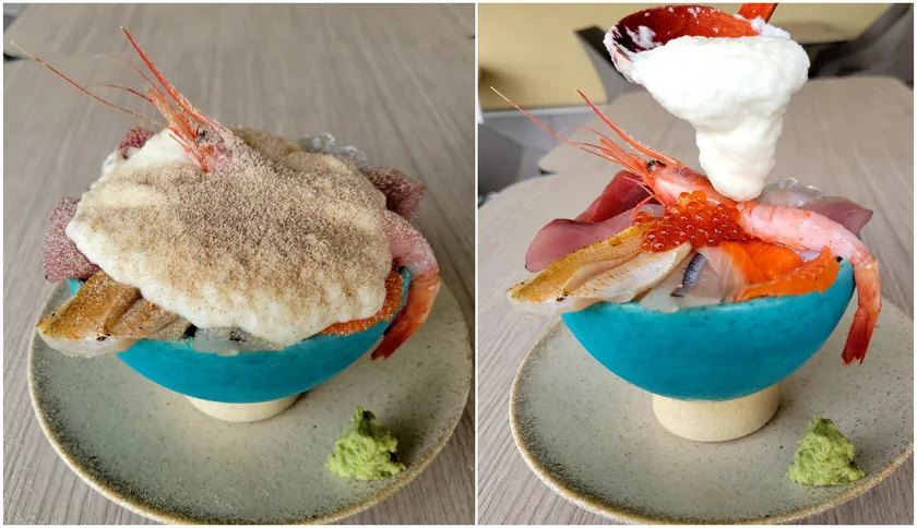 目の前で仕上げる!?とろねば海鮮丼