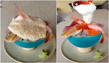 目の前で仕上げる!?とろねば海鮮丼