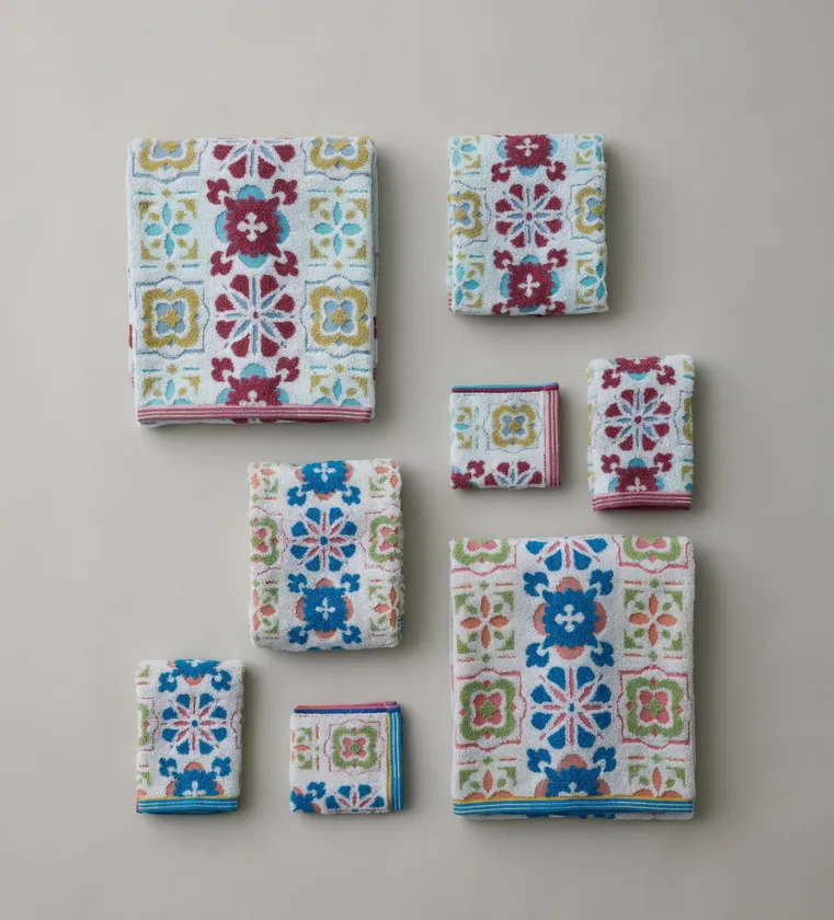 マジョリカ 奥深い色合いと多色のタイル模様が華やかさを演出