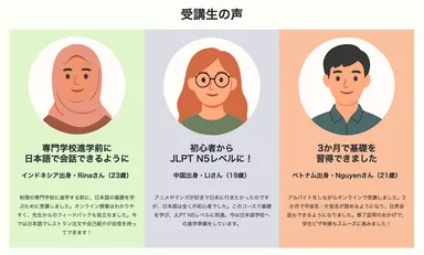 AOJランゲージスクール_受講生の声