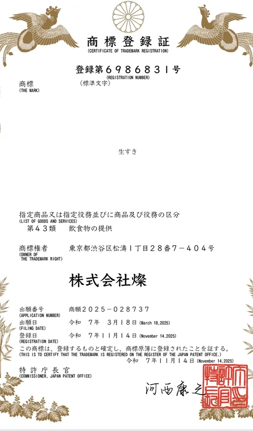 商標登録証
