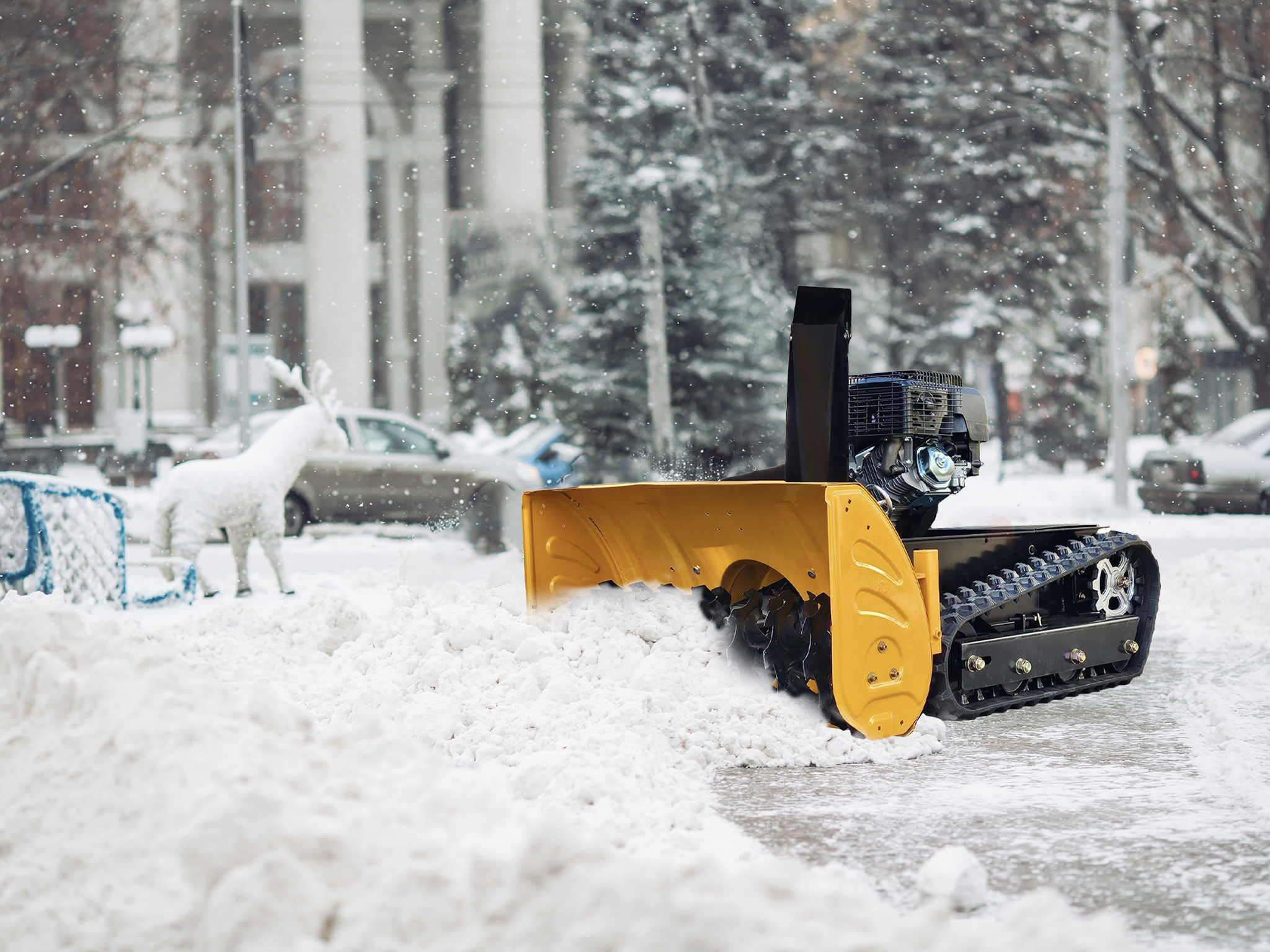 人が雪に挑む時代は終わる？” 遠隔操作ラジコン除雪機「ユキゾー