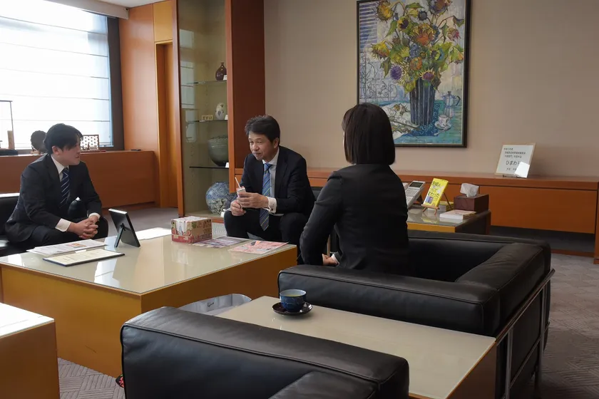 茨城県知事　大井川 和彦 氏にもご試飲いただきました