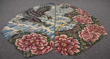 袖絵 ※新寺町ねぷた愛好会(約)縦398センチ×横194センチ ※サイズは1枚分