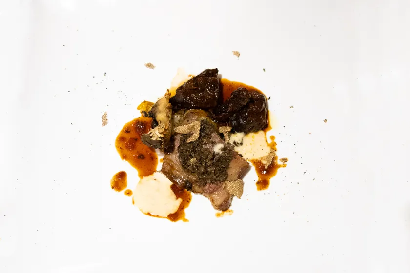 セレブ豚の肩ロースとトリュフ