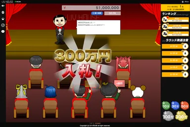 オークション開催中の様子