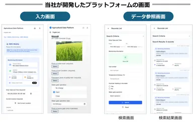 開発したプラットフォームの画面