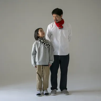 ちくちくしないマフラー with 親子