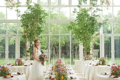 世界的ガーデナー監修の庭に隣接した会場