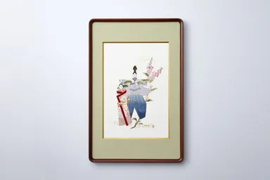＜江戸刺繍＞ 刺繍額「ひな」 275,000円(現品限り)