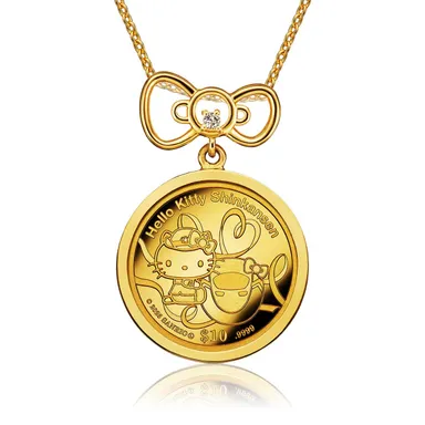 ハローキティ新幹線コインペンダント正面