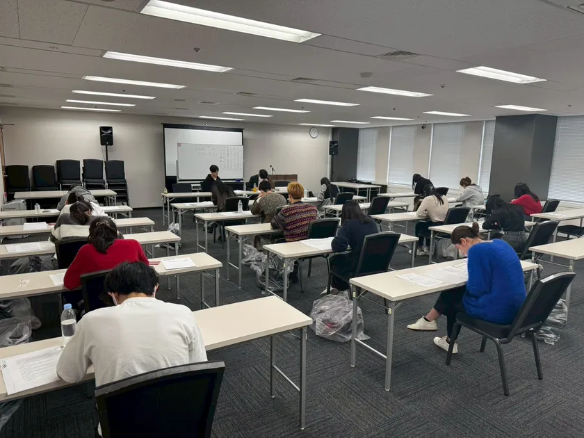 IMAT模擬試験の対面受験会場の様子