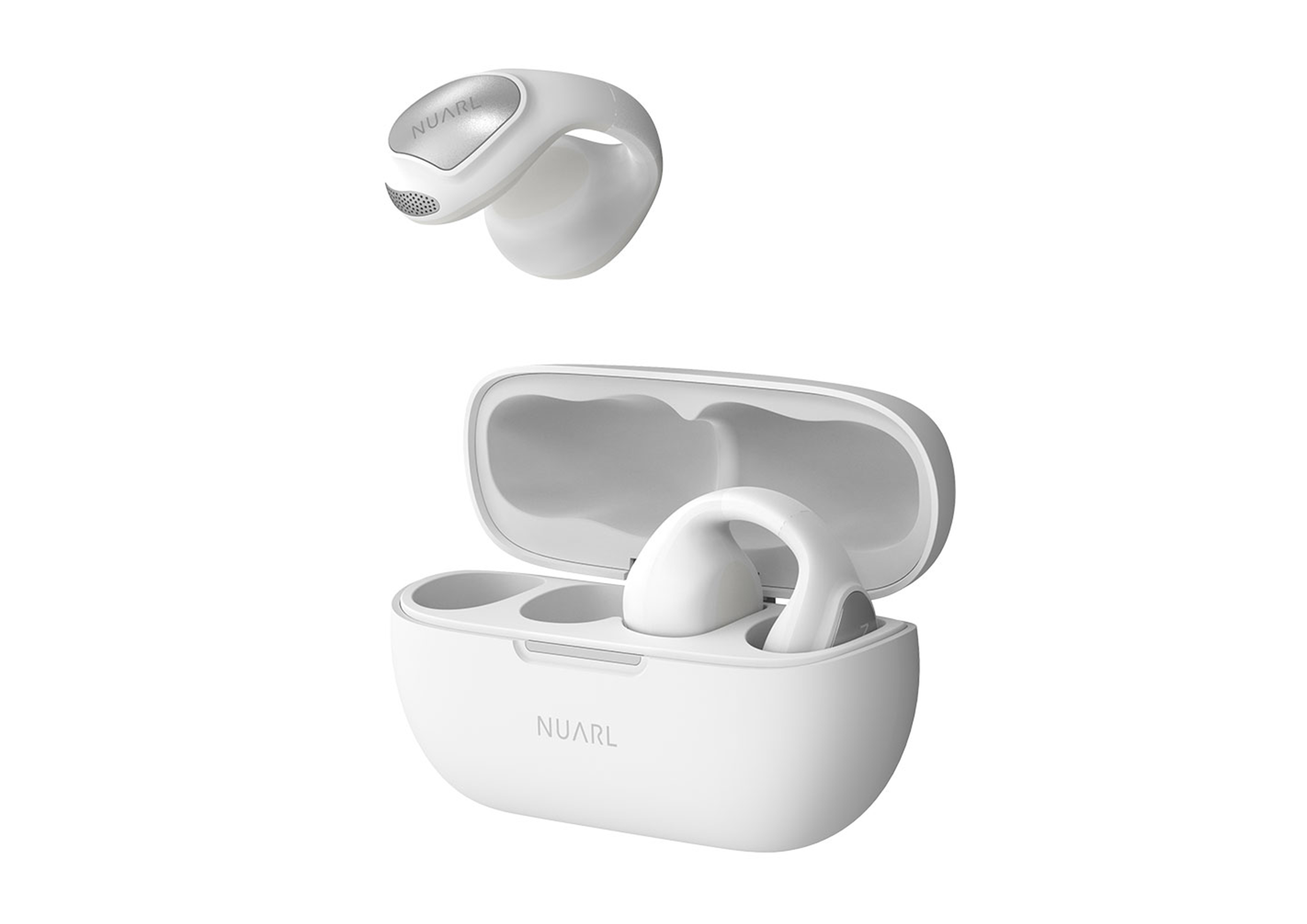 NUARLからAIライブ翻訳にも対応する イヤーカフ型オープンタイプ完全