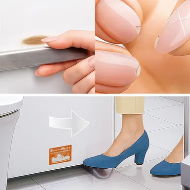 足で操作するので爪の傷も気になりません