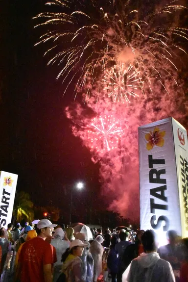 スタートエリア花火