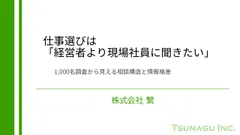 仕事選びは「経営者より現場社員に聞きたい」