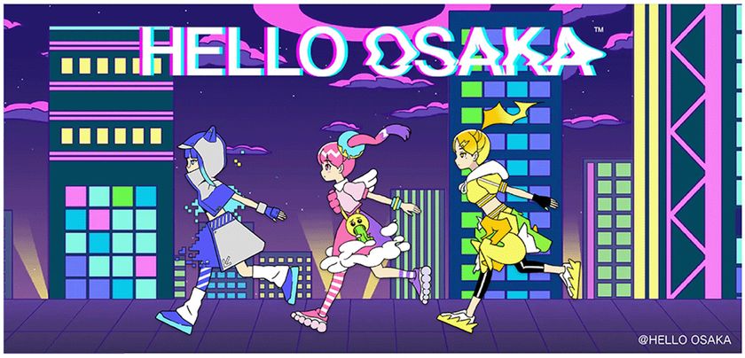 20XX年の未来都市「大阪市」を
舞台にしたアニメーション
『HELLO OSAKA』の新たなオフィシャルグッズを発売！
