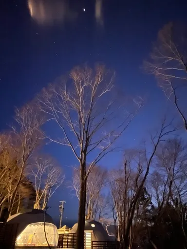 ドームテントと星空