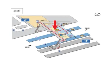 塚口駅設置場所(改札口付近)