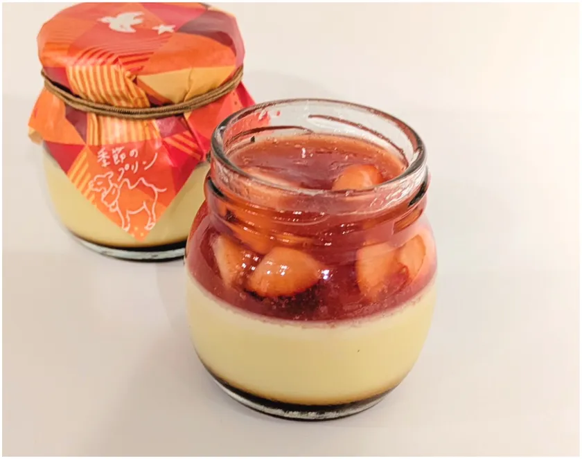 いちごカスタードプリン