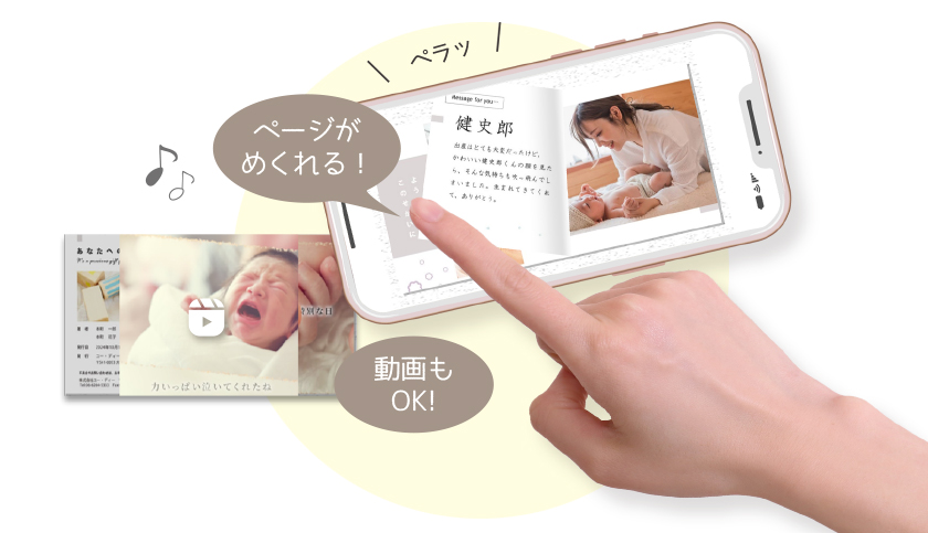 アルバムをめくると声が聴こえるイメージ