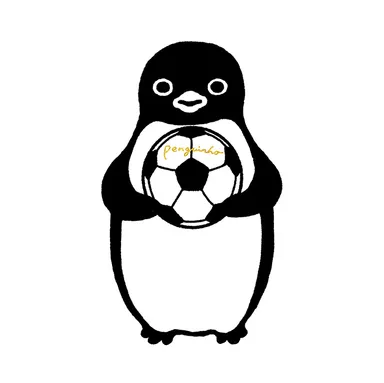 版画「ペンギーニョ選手のサイン入りボール」26×18cm 33,000円(税込)