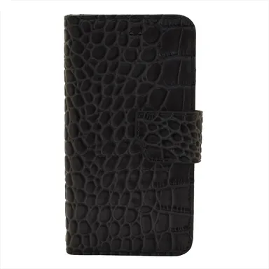 ワニ柄本革ケースグレー