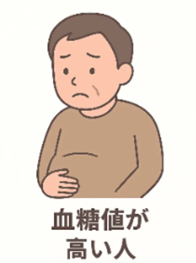 血糖値が高い人