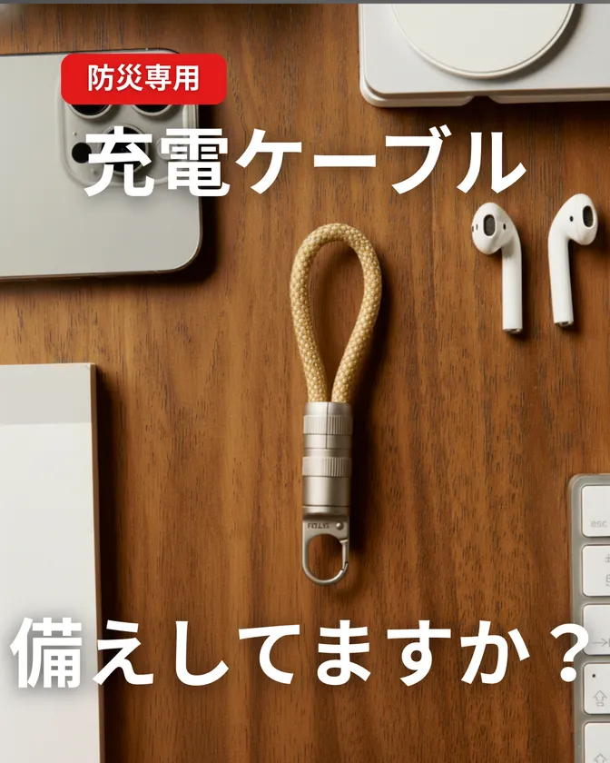 充電ケーブル、備えしてますか?