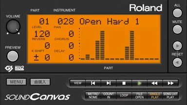 SOUND Canvas スキン(iPhone用画面)