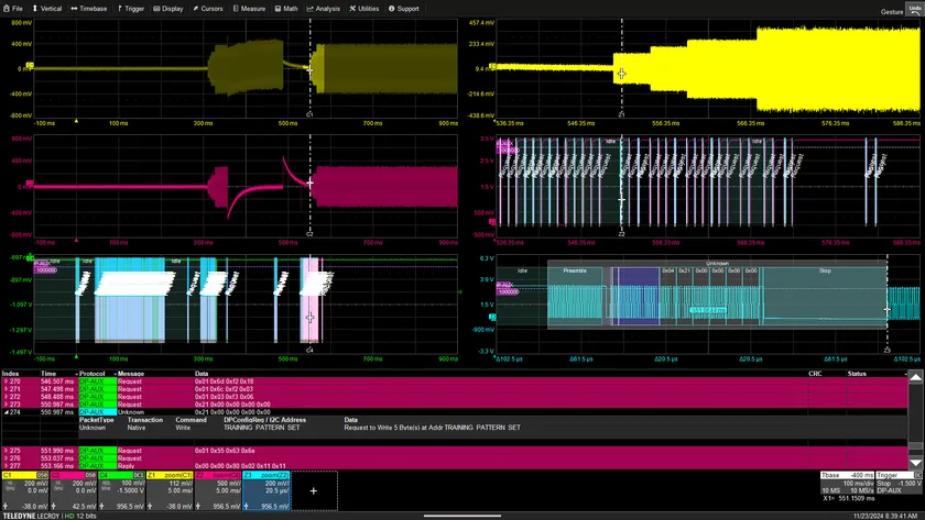 DP-AUX TDMPを使用したサイドバンドデバッグ