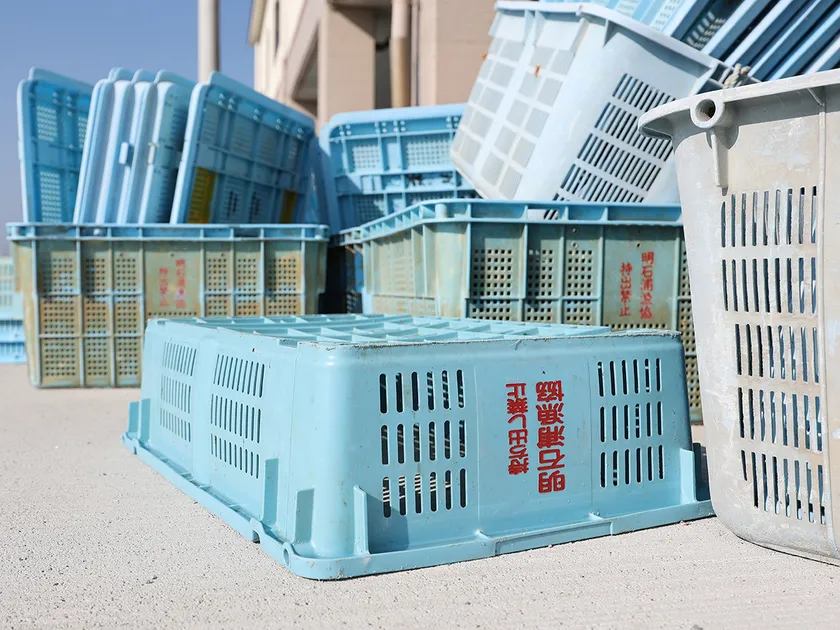 漁業の現場で使われてきたプラスチックカゴが、循環型ものづくりの起点となる。