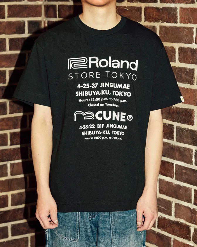 Roland Store Tokyo × CUNE T-Shirt (BLACK)
