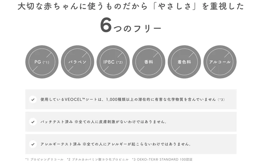 使用成分のみならず、無添加にもこだわった処方