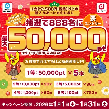 PLANTお年玉 大抽選会