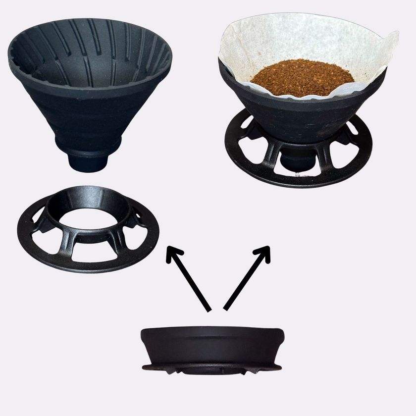 わずか厚さ2.5cmに折り畳める
「DIONYSOSコーヒーシリコーンドリッパー」新発売