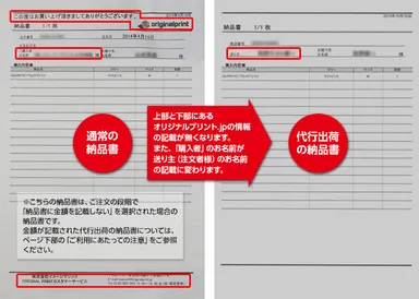 納品書のイメージ