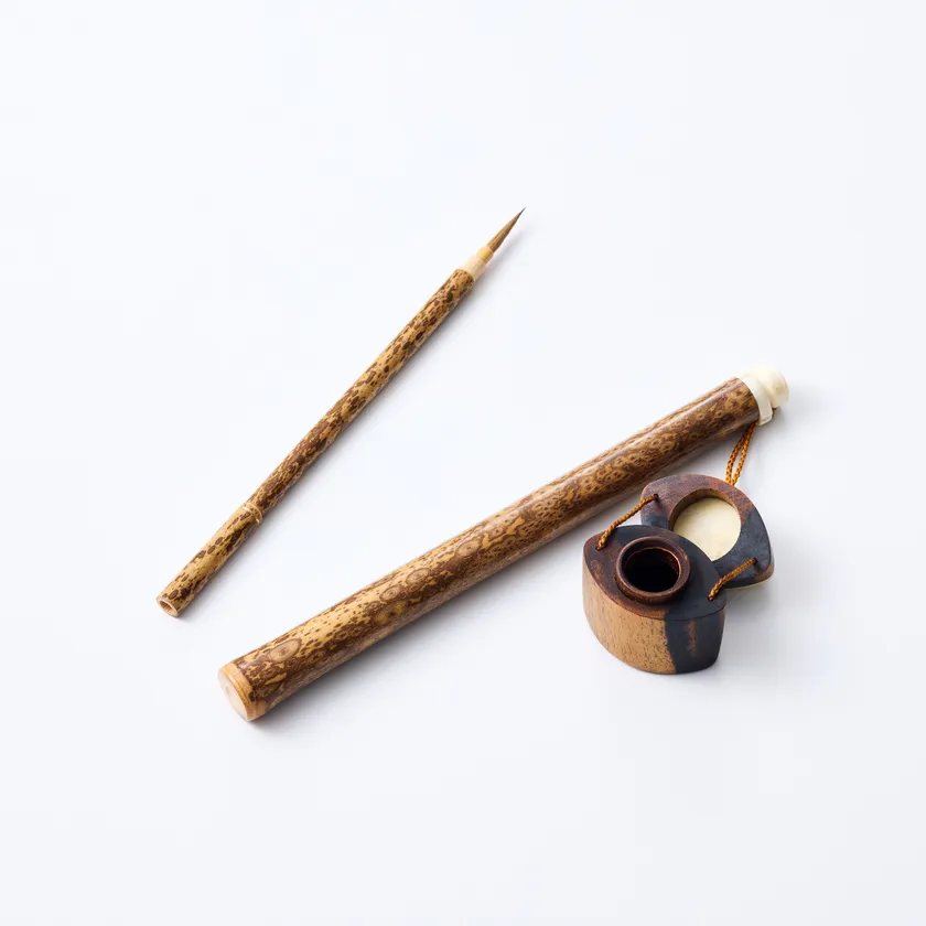 <江戸筆> 斑竹矢立 88,000円(現品限り)