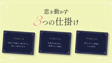 恋を動かす3つの仕掛け