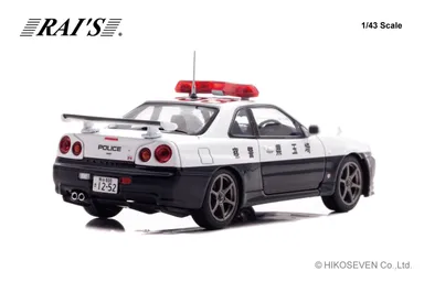 RAI’S 1/43 日産 スカイライン GT-R (BNR34) 2020 埼玉県警察高速道路交通警察隊車両 (953)：右後