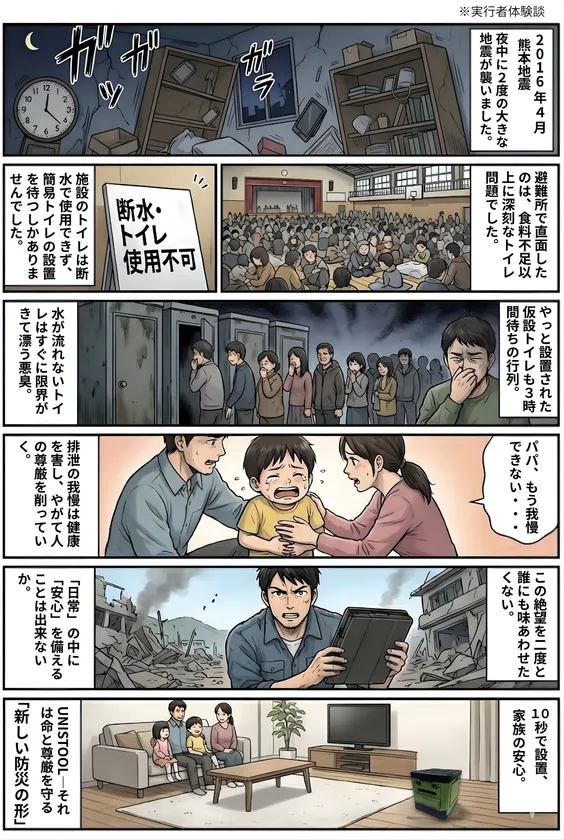 熊本地震の実体験、UNISTOOL誕生物語
