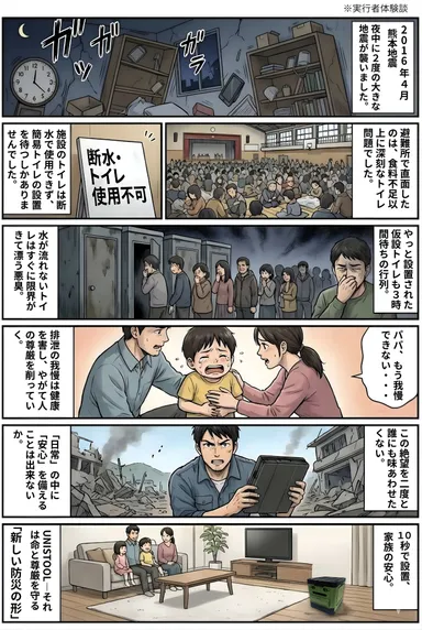 熊本地震の実体験、UNISTOOL誕生物語